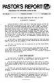 Pastor’s Report – September 5, 1978