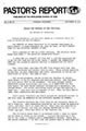 Pastor’s Report – September 18, 1978