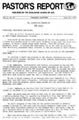 Pastor’s Report – July 30, 1979