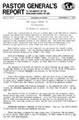 Pastor General’s Report – September 5, 1979