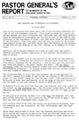 Pastor General’s Report – March 21, 1980