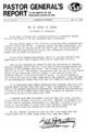 Pastor General’s Report – May 9, 1980