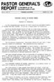Pastor General’s Report – March 13, 1981