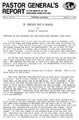 Pastor General’s Report – April 3, 1981