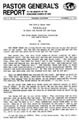 Pastor General’s Report – November 2, 1981